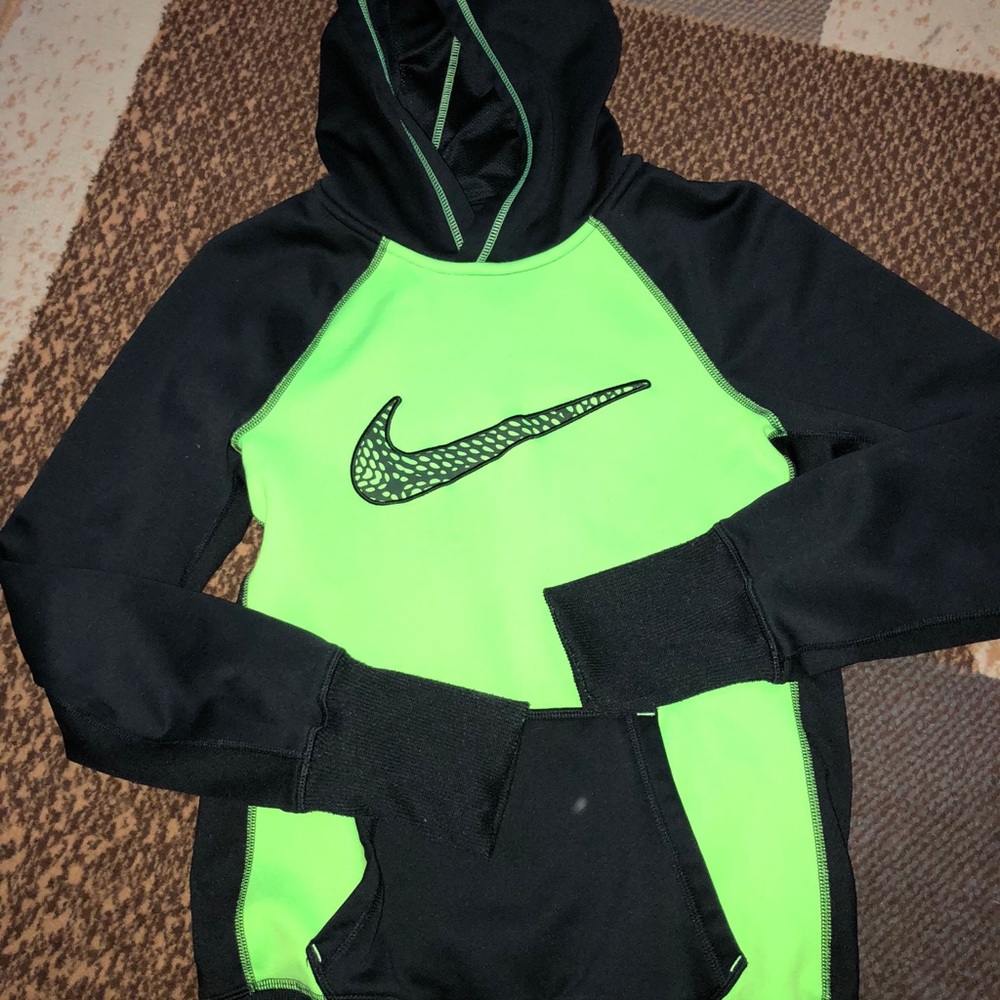 Lime green/black hoodie